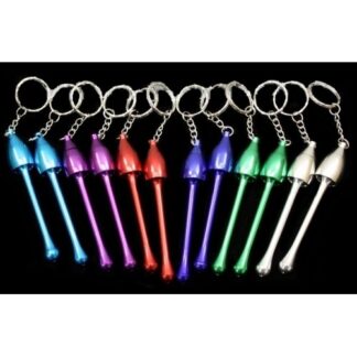Mushroom Metal Pipe Key Chain - 1 ct