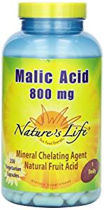 Nature's Life Malic Acid 800 mg -- 250 Vegetarian Capsules