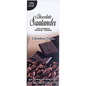 Chocolate Santander Dark Chocolate 70% Cocoa Espresso Coffee Bar -- 70g