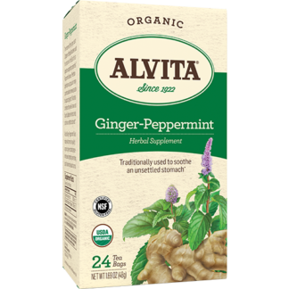 Alvita Organic Ginger-Peppermint Tea -- 24 Tea Bags