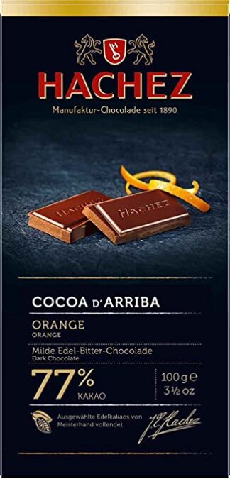 Hachez Cocoa D' Arriba Chocolate Bar Orange -- 3.5 oz