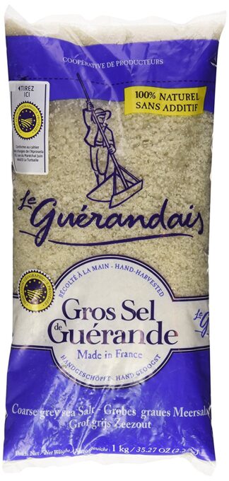 Le Guérandais Coarse grey sea salt from Guérande -- 1kg (2.2 Lb)