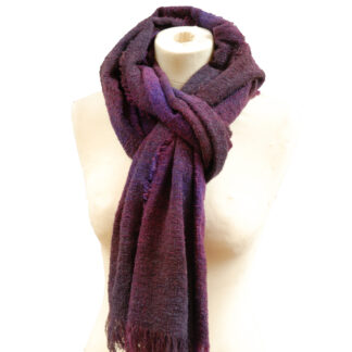 Kerry Woollen Mills Celtic Stole Long Scarf 90" Long Irish Wool WILDBERRY CHECK