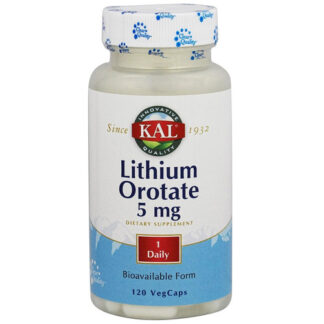 KAL Lithium Orotate 5mg -- 120 Vegetarian Capsules