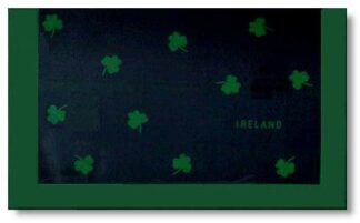 Ladies Shamrock Scarf - Navy and Green