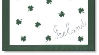 Ladies Shamrock Scarf - White