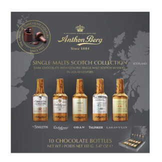 Anthon Berg Chocolates Single Malts Scotch 10 Chocolate Bottles -- 5.47 oz