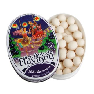 Les Anis De Flavigny Abbaye de Flavigny Blackcurrant Pastilles -- Oval tin 50g (1.8 oz)