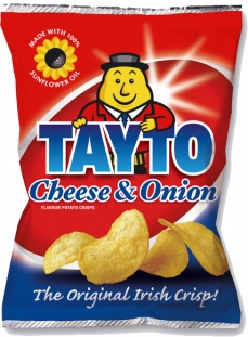 Tayto Cheese & Onion Crisps -- 37g (1.3 oz)