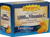 Alacer Emergen-C Tangerine Vitamin C Drink Mix 1000 mg -- 30 pk