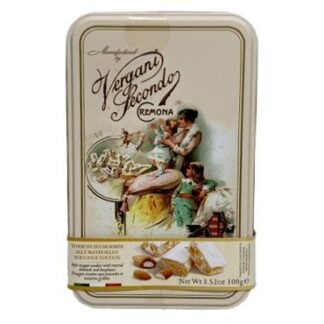 Vergani Soft Nougats Gold Vintage Classic Gift Tin -- 120g