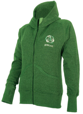 Irish Triskele Yarn Dyed Hoodie Heather Green Size 10-12 MAL ITYDH TRS10