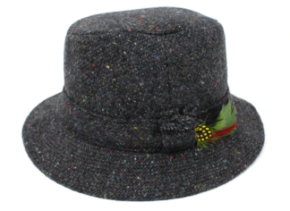 Hanna Hats Men's Donegal Tweed Original Irish Walking Hat
