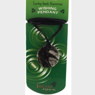 The Connemara Marble Wishing Pendant Round -- 1 Unit