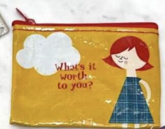 Blue Q What's It Worth To You Coin Purse