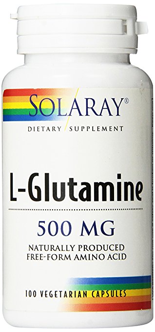 Solaray L-Glutamine Free Form 500mg -- 100 Vegetarian Capsules