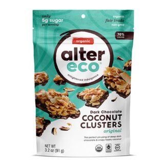 Alter Eco Original Organic Dark Chocolate Coconut Clusters -- 3.2 oz.