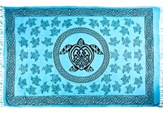 Celtic Turtle In Turquoise Scarf / Altar Cloth - 42"X68"
