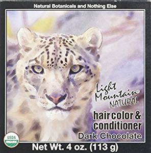 Light Mountain Natural Hair Color and Conditioner Dark Chocolate -- 4 oz