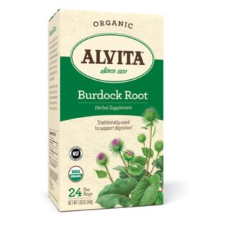 Alvita Organic Burdock Root Herbal Tea -- 24 Tea Bags