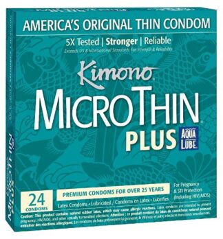 Kimono Microthin Lubricated Latex Condoms -- 24 Condoms