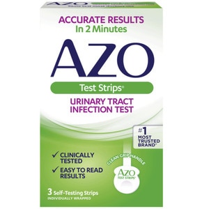 AZO Urinary Tract Infection Test Strips -- 3 Test Strips