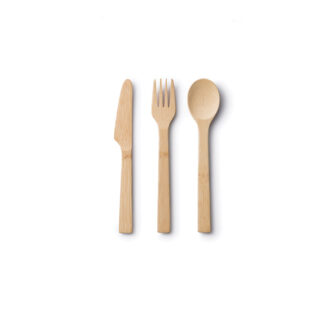 Bambu Bamboo Knife Fork & Spoon Set