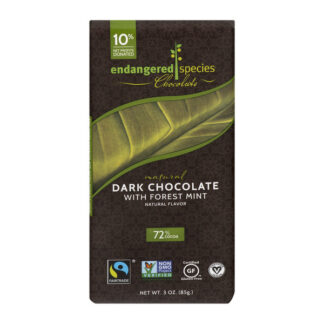 Endangered Species Dark Chocolate Forest Mint Bar -- 3 oz
