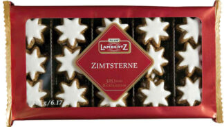 Lambertz "Zimtsterne" Cinnamon Star Gingerbread Cookies -- 6.1 oz (175g)