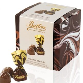 Butlers Irish Chocolates Hazelnut Pralines Twistwrap Cube 150g