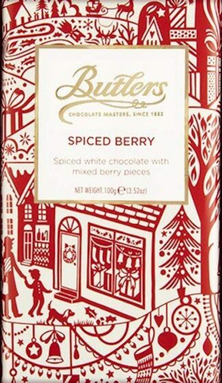 Butlers Spiced Berry Spiced White Chocolate with Mixed Berry Pieces Bar -- 100 g