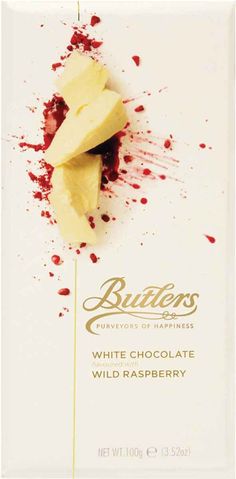 Butlers Irish Chocolates Organic White Chocolate Raspberry Pieces Bar 100g