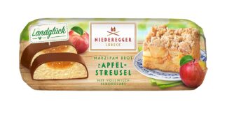 Niederegger Milk Chocolate Covered Marzipan Loaf Apple Crumble Apfel-Streusel -- 75g (2.6 oz)