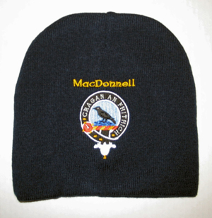 Beanie with Embroidered Coat of Arms or Clan Crest