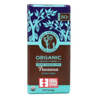 Equal Exchange Panama Extra Dark Chocolate (80% Cacao) Bar -- 2.8 oz