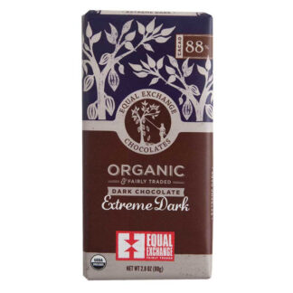Equal Exchange Organic Extreme Dark Chocolate (88% Cacao) Bar -- 2.8 oz