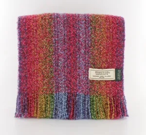 Mucros Weavers Skellig Scarf Red Rainbow 2