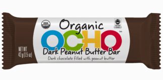 OCHO Candy Organic Peanut Butter Dark Chocolate Bar -- 1.5 oz.