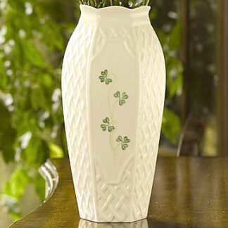 Belleek 2493 Shamrock Trellis Vase 10