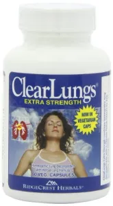 RidgeCrest Herbals ClearLungs Extra Strength -- 60 Vegetarian Caps
