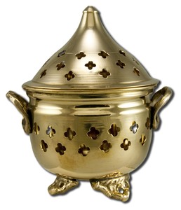 Blue Pearl Brass Incense Burner Brass Censor Large