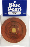 Blue Pearl Incense Dish with Brass Inlay
