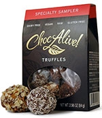 Choc Alive! Specialty Sampler Gluten-Free Truffles -- 6 Pieces