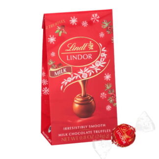 Lindt Lindor Truffles Milk Chocolate Mini Red Ornament Gift Box