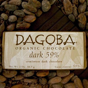 Dagoba Organic Chocolate Dark 59% Semisweet 2oz