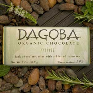 Dagoba Organic Chocolate Mint 59% Mint/Rosemary 2oz