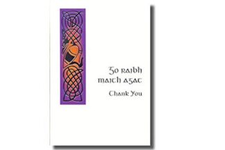 Glen Gallery Celtic Thank You Greeting CardGG E835 CELTIC