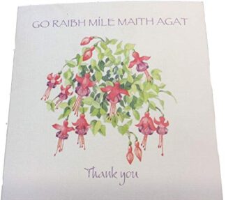 Glen Gallery Fuchsia Thank You Greeting CardGG D32 FUSCHIA