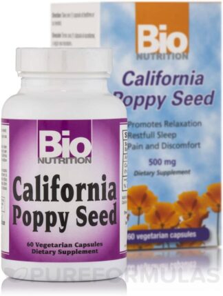 Bio Nutrition California Poppy Seed 500 mg -- 60 Vegetarian Caps