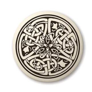 Touchstone Pottery Serpent Round Small Porcelain Pendant